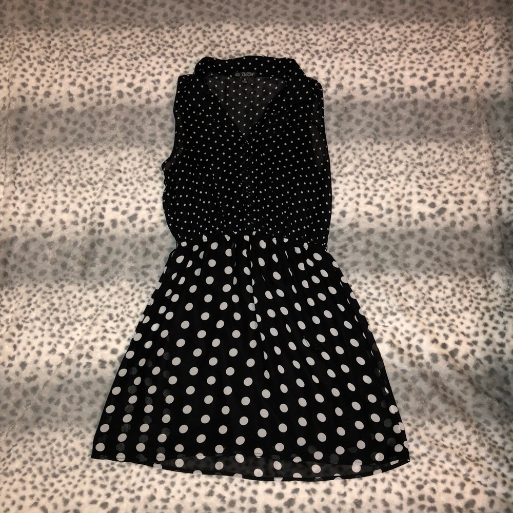 BeBop Black and white polka dot dress